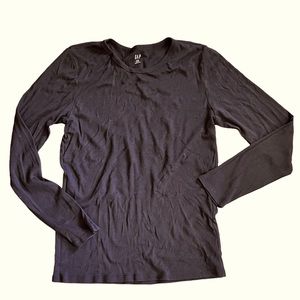 Black Gap XL Tall Round Neck Long Sleeve Tee Modal/Cotton